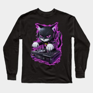 Rave DJ Cat Long Sleeve T-Shirt